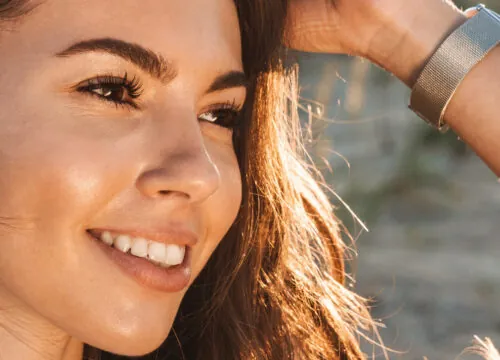 Woman with great skin after Botox treatments