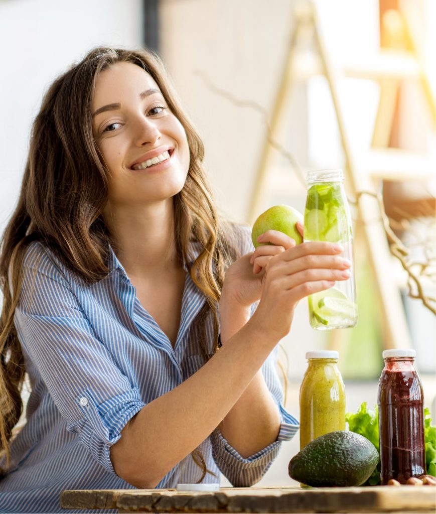 Woman on a healthy diet