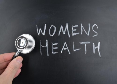 Women's Health written on a chalkboard