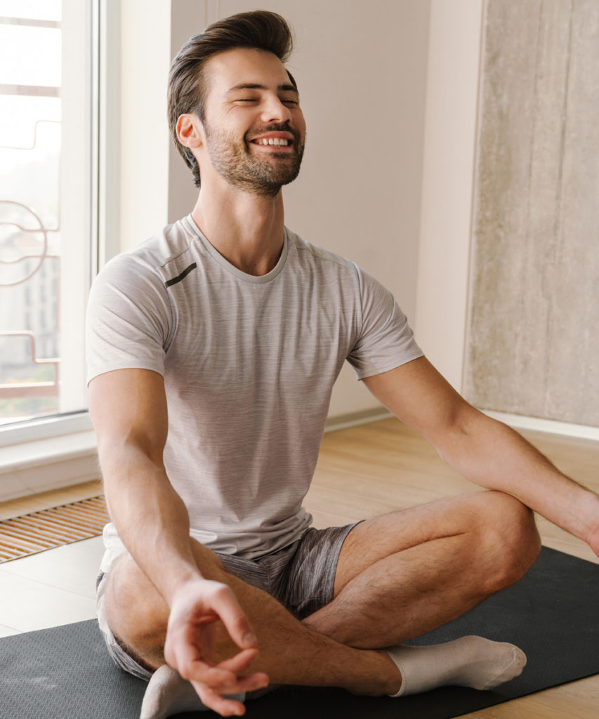 Man doing yoga