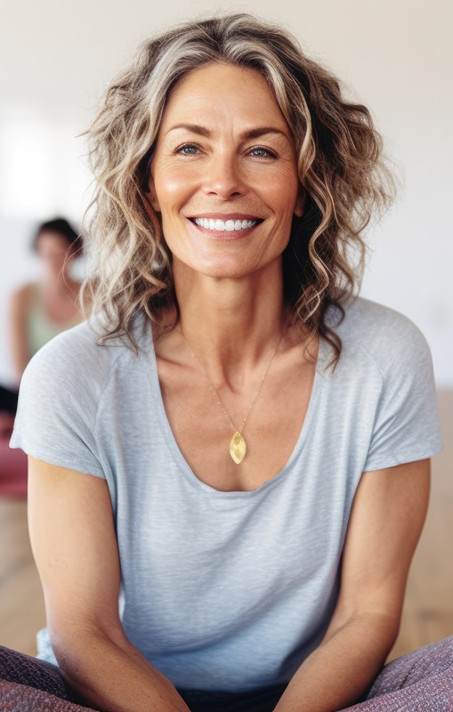 Photo of a woman doing yoga