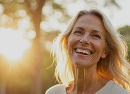 Photo of a smiling middle-aged woman